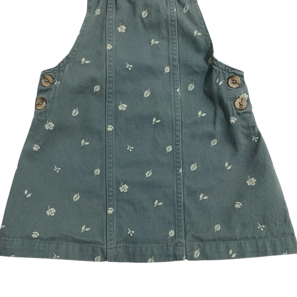 Tahari Teal Floral Print Pinafore Jumper